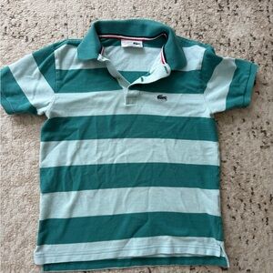 J. Crew Kids Polo Shirt in Teal and Light Green Stripes